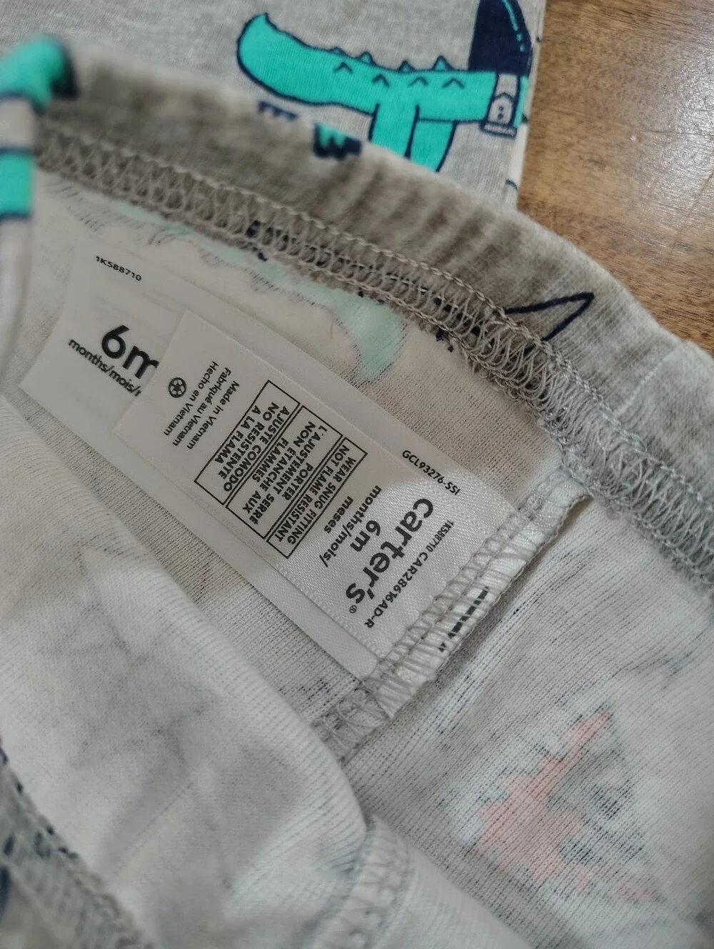 Carter's Multi- Pajama Sets Safari Green, Shark Gray, Safari White, Shark Coral